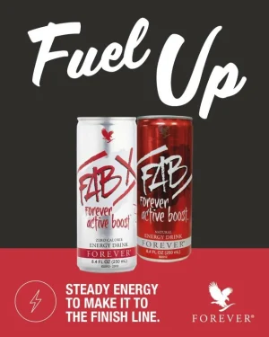Forever Active Boost (FAB) - Natural Energy Drink with B Vitamins & Guarana