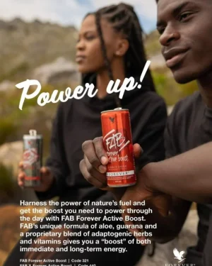 Forever Active Boost (FAB) - Natural Energy Drink with B Vitamins & Guarana