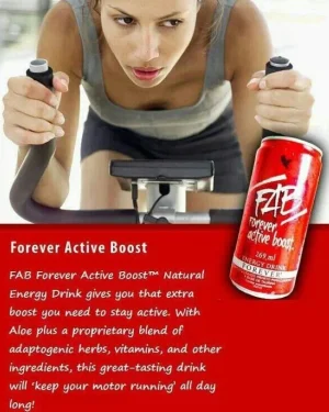 Forever Active Boost (FAB) - Natural Energy Drink with B Vitamins & Guarana