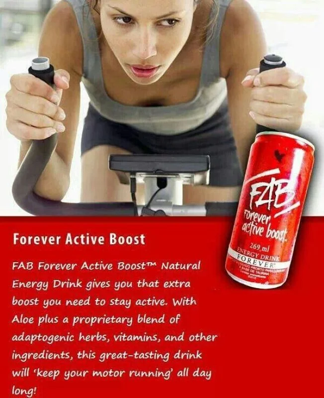 Forever Active Boost (Fab) - Natural Energy Drink With B Vitamins &Amp; Guarana - Recs-Medix Forever active boost (fab) - natural energy drink with b vitamins & guarana