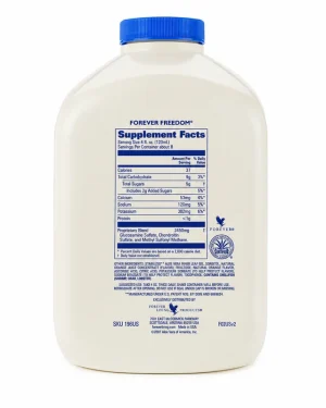 Forever Freedom supplement facts label with glucosamine chondroitin and MSM