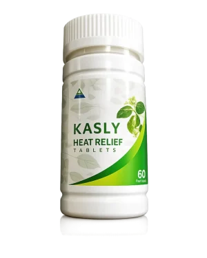 KASLY Heat Relief Tablets (60 tablets) – bottle image with transparent background