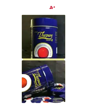 Tasly Deepure Tea can and sachets product display
