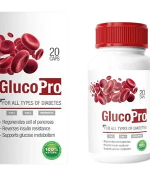 Gluco Pro herbal supplement bottle — natural support for blood sugar and metabolism