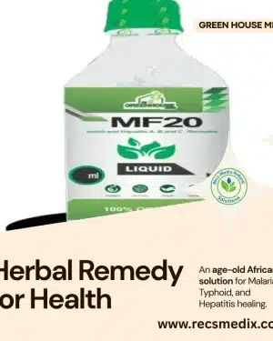 Green House MF20 Liquid - Herbal Remedy for Malaria, Typhoid, and Hepatitis