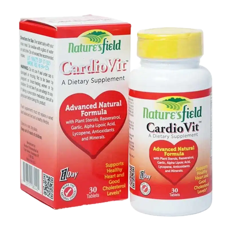 Cardiovit - Advanced 24-In-1 Heart Health Formula For Cholesterol, Blood Pressure - Recs-Medix Nature'sfield cardiovit