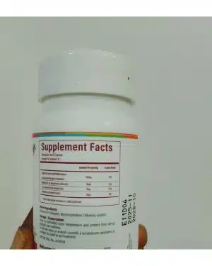 Supplement facts and ingredients of ZaminoCal Plus showing Selenium Yeast and Calcium Amino Acid Chelate with NAFDAC Reg No A7-1604L