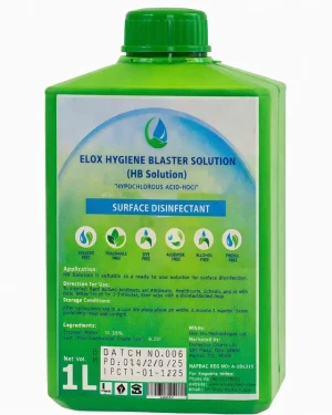 Elox HB Solution Surface Disinfectant 1L – NAFDAC No. A-101315, HOCl formula by Elox Bio-Technologies