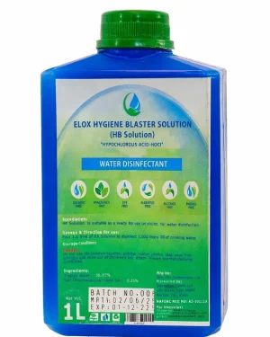 Elox HB Solution Water Disinfectant 1L – NAFDAC No. A3-101119, HOCl formula by Elox Bio-Technologies