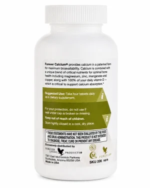 Forever Calcium directions for use and storage instructions