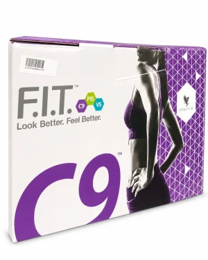 Forever Clean 9 C9 white and purple programme box with large C9 label, Forever eagle logo and 9-day support theme