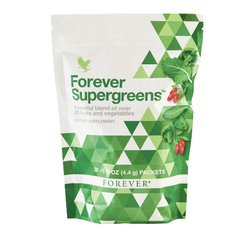 Forever Supergreens – Daily Greens &Amp; Antioxidant Drink Mix – 4.4G X 30 Stick Packets - Recs-Medix Forever supergreens daily greens and antioxidant drink mix 30 stick packets
