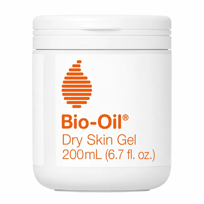 Bio-Oil Dry Skin Gel – Intensive Moisture For Very Dry Skin – 200Ml - Recs-Medix Bio-oil dry skin gel 200 ml front-view jar, an intensive oil-based moisturiser for very dry, rough and flaky skin.