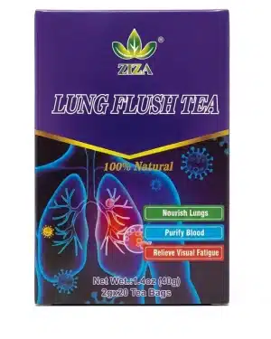 ZIZA Lung Flush Tea 40g carton containing 20 tea bags